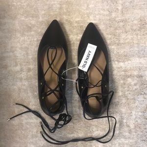 Lace-up flats
